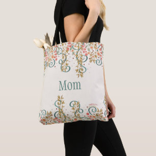 Blumenblumen Mama Personalisierter Name Tasche
