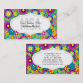 BlumenBlumen-Power-Salon-bunte Blüte Visitenkarte (Vorne/Hinten)