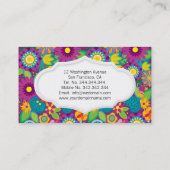 BlumenBlumen-Power-Salon-bunte Blüte Visitenkarte (Rückseite)