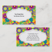 BlumenBlumen-Power-Salon-bunte Blüte Visitenkarte (Vorne/Hinten)