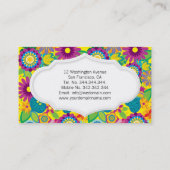 BlumenBlumen-Power-Salon-bunte Blüte Visitenkarte (Rückseite)