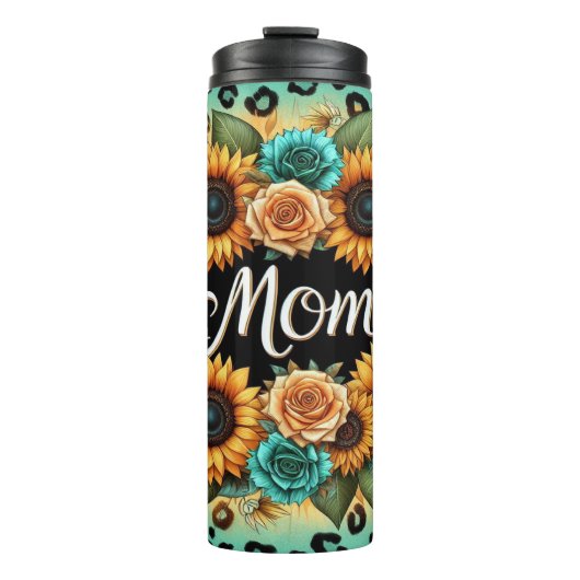 Blumenblumen und Rose für die Mama Thermosbecher (Vorderseite)