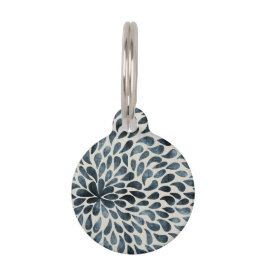 Blumenblumenblätter Haustiermarke