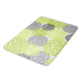 BlumenBlumenblüten der Chartreuse grauen Dahlien Badematte (Schrägansicht)