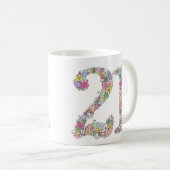 Blumenblumenstrauß 21. 21 nummerieren kaffeetasse (VorderseiteRechts)