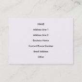 Blumenblumenstrauß abstrakt - visitenkarte (Rückseite)