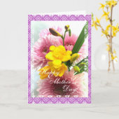 Blumenblumenstrauß der Mutter Tages Karte (Gelbe Blume)