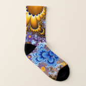 Blumenblumenstrauß-Fraktal Socken (Links - Innen)