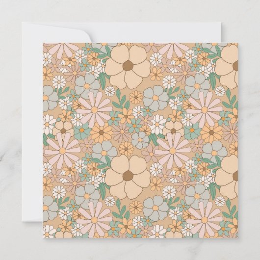 Blumenblut Brautdusche Einladung (Rückseite)