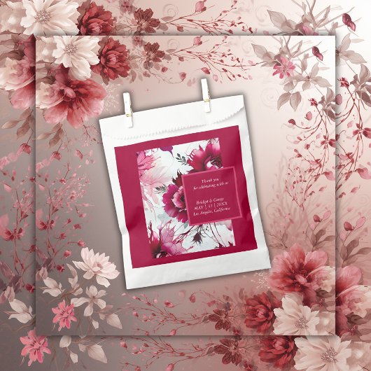 Blumenblüte abstrakte Rose Hochzeit Geschenktütchen