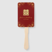 Blumenblüte Chinesisches Hochzeitsprogramm Fächer (Vorderseite)