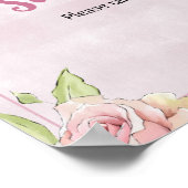 Blumenblüte Liebe ist ein Party-Zeichen Poster (Ecke)