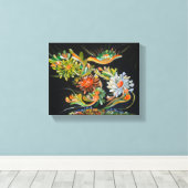 Blumenblüte - Om Leinwand Gemälde (Insitu (Holzboden))