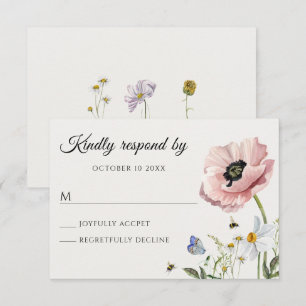 Blumenblüte RSVP Karte