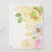 Blumenblüte Weichfärbung Geburtstag Einladung (Rückseite)