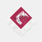 Blumenblüten abstrakte Rose Blüten Hochzeitsnapkin Serviette (Ecke)