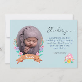 Blumenblüten Blumenblauer Foto Dankeskarte