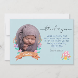 Blumenblüten Blumenblauer Foto Dankeskarte