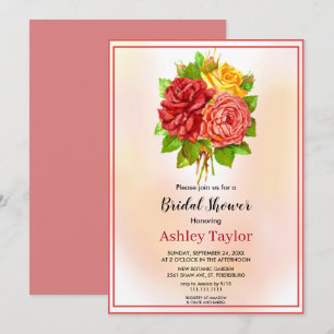 Blumenblüten Blumenstrauß Brautparty Einladung