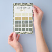 Blumenblüten Brautparty Bingo Flyer (Handgriff)