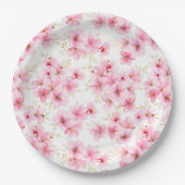 Blumenblüten drucken pappteller (Vorderseite)