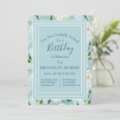 Blumenblüten im Sommer Geburtstag Einladung (Stehend Vorderseite)