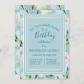 Blumenblüten im Sommer Geburtstag Einladung (Vorne/Hinten)