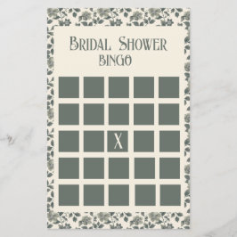 Blumenblüten in Grün und Creme Flyer