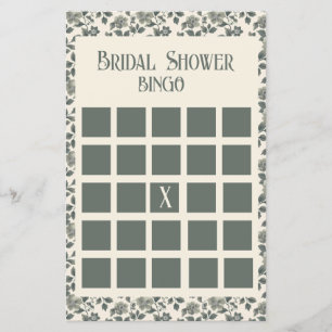 Blumenblüten in Grün und Creme Flyer