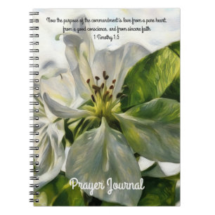 Blumenblüten Kunst Gebetsjournal Bibelvers Notizblock