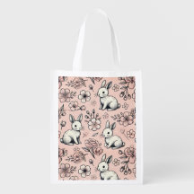 Blumenblüten | Pink Doodle Pattern Tasche