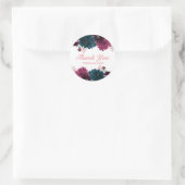Blumenblüten Pink Vielen Dank - Circle Sticker (Tasche)