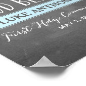 Blumenblüten Tafel Gott segne Kommune Zeichen Poster (Ecke)