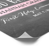 Blumenblüten Tafel Gott segne Kommune Zeichen Poster (Ecke)