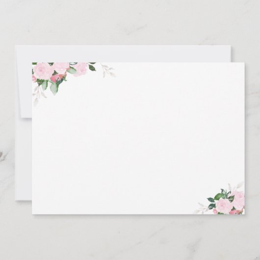 Blumenblüten | Tauflanung Einladung (Rückseite)