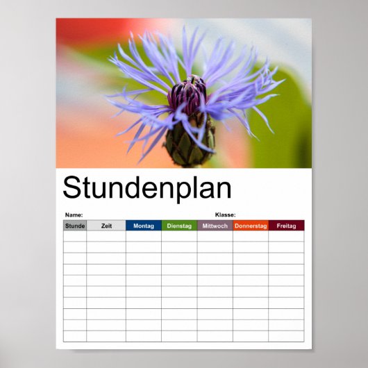 Blumenblütenblüte Poster (Vorne)