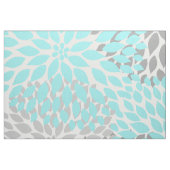 Blumenblütenblüten der Türkis-grauen Dahlie Stoff (Fat Quarter (45,7 x 55,9 cm))