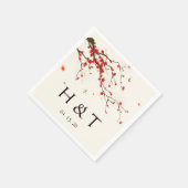 Blumenblütenblüten Serviette (Ecke)