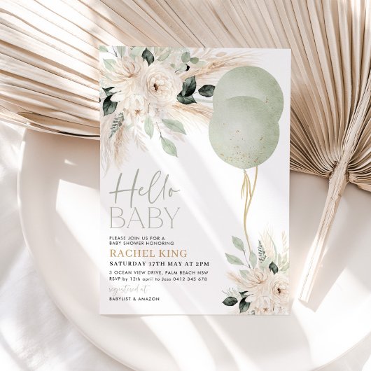 Blumenblütendusche Einladung