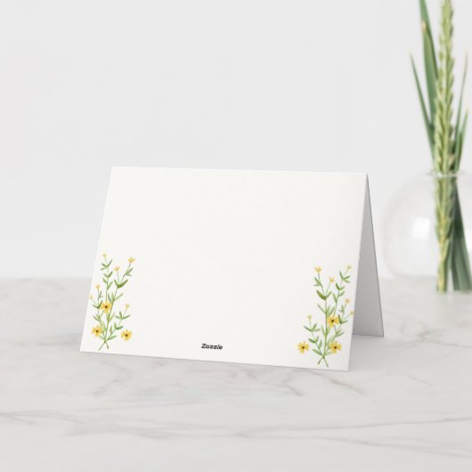 Blumenblütendusche für Igel Dankeskarte (Rückseite)