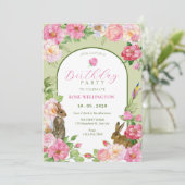 Blumenblütenfest Geburtstag Einladung (Stehend Vorderseite)