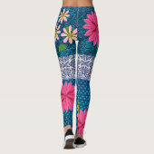 Blumenblütenlange Leggings (Rückseite)