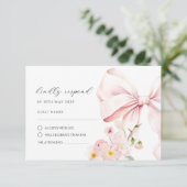 Blumenblütenrosa Bauch Elegante UAWG Response Card RSVP Karte (Stehend Vorderseite)