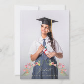 Blumenbogen 2 Foto Grad Ankündigung (Vorderseite)