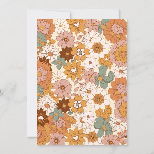 Blumenbogen 5. Geburtstag Einladung (Rückseite)