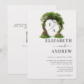 Blumenbogen | Baumhochzeit Einladung (Vorne/Hinten)