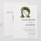 Blumenbogen | Baumhochzeit Einladung (Vorne/Hinten)