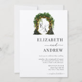 Blumenbogen | Baumhochzeit Einladung (Vorderseite)