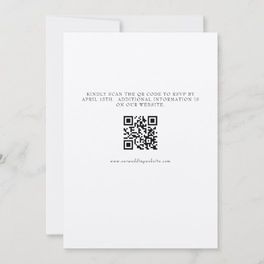 Blumenbogen | Baumhochzeit Einladung (Rückseite)