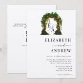 Blumenbogen | Baumhochzeit Einladung (Vorne/Hinten)